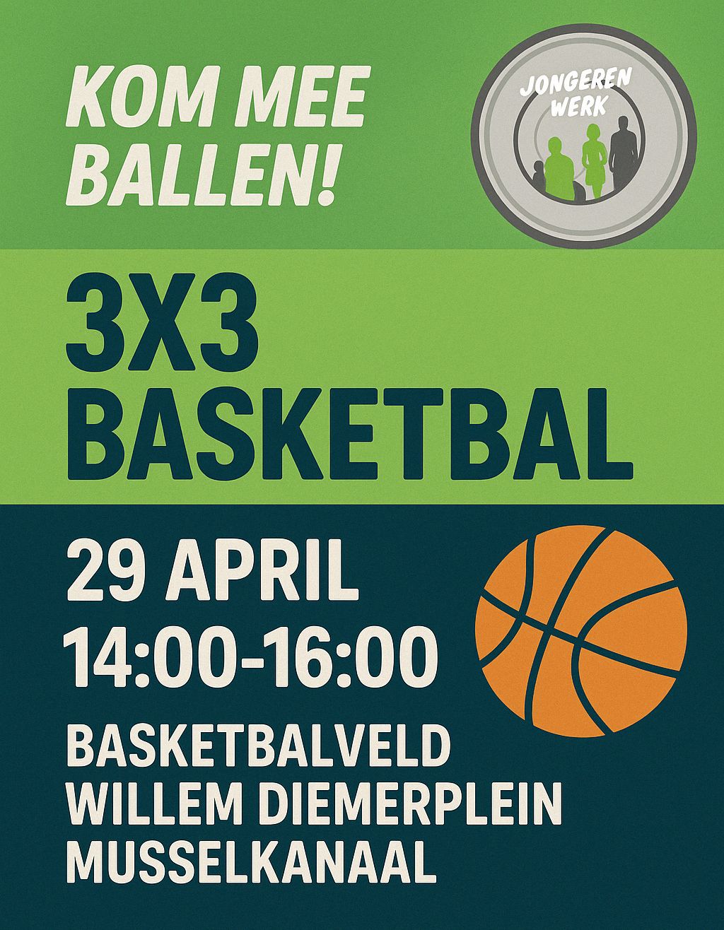 3 x 3 basketbal Musselkanaal