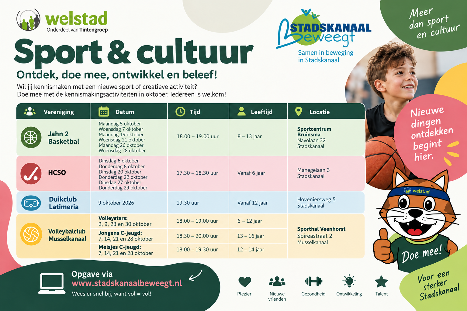 Logo van Sport en cultuurpret maand Oktober! 