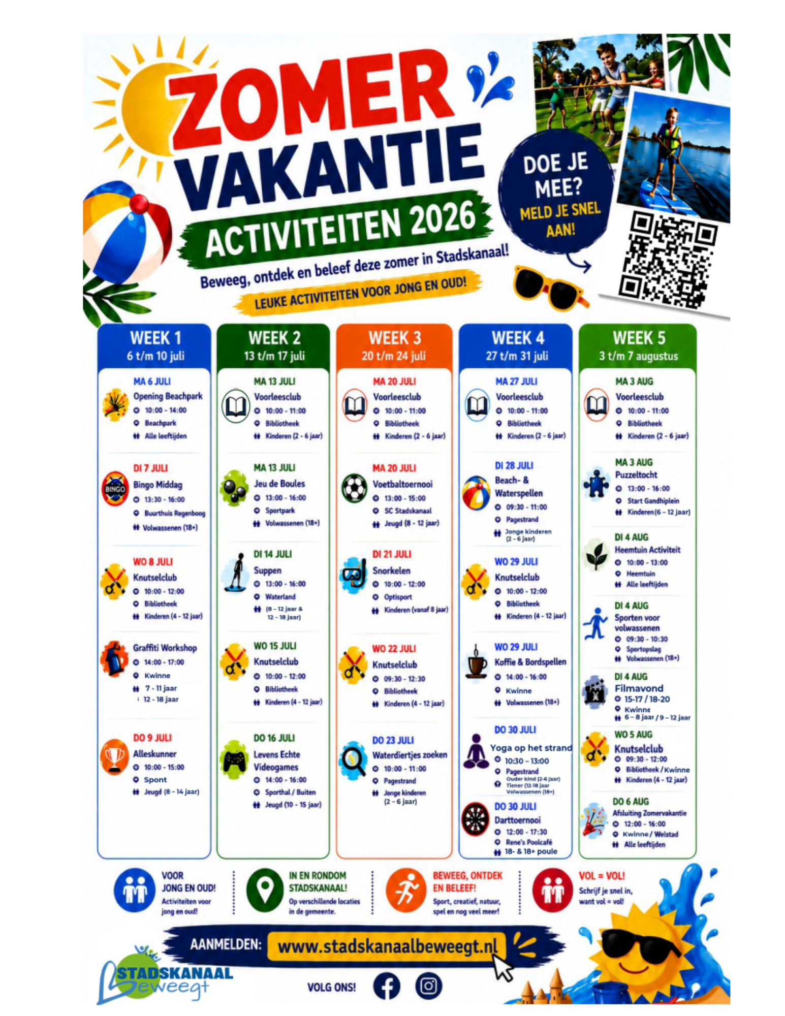 Logo van Zomervakantie 2026 overzicht activiteiten